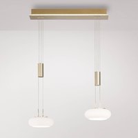 Q-Smart-Home Paul Neuhaus Q-ETIENNE LED hanging 2-bulb, brass