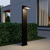 Lucande Silvan LED bollard light, 100 cm, sensor, anthracite