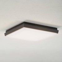Lucande LED-utomhustaklampa Amra, 30 cm, kantig, antracit