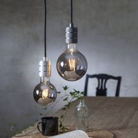 STAR TRADING Plain Smoke globe LED bulb E27 1.8W 2,100K Ø 95mm