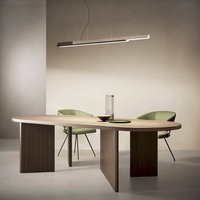 kdln Dala linear hanging light, dark grey/concrete 2,700 K 150 cm