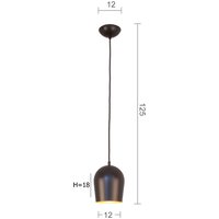 Menzel Solo Glo12 pendant light in brown black