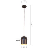Menzel Solo Glo12 hänglampa in brun-svart