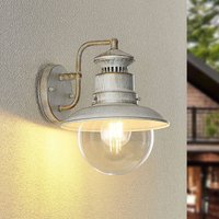 Lindby Gwendolyn outdoor wall light, white antique, metal, 26cm