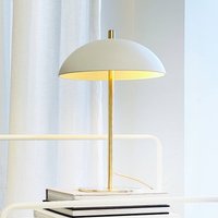 Dyberg Larsen Bordslampa Globus, beige/mässing, 44 cm