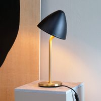Dyberg Larsen Oulu table lamp, black/brass, height 47 cm