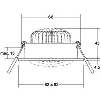 BRUMBERG spot LED BB38 on/off boîte de raccordement noir structuré
