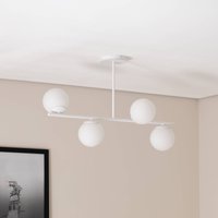 EMIBIG LIGHTING Kabo ceiling lamp, 1 arm, white, 4-bulb