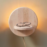 GOOD & MOJO Vägglampa Corsica, natur, al, stickkontakt