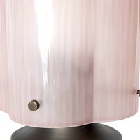 Gubi table lamp Seine, antique brass, coral pink glass