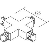 Ivela X-connector LKM DALI, white, 3-phase, plastic