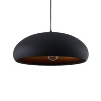 Lindby Pendellampe Gerwina, schwarz/gold, Metall, 40 cm, E27