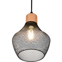 Reality Leuchten Valeria pendellampa med gallerskärm, Ø 18 cm