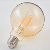 Lindby E27 LED-globlampa Filament 6W 500lm, bärnstensfärgad 1 800K