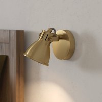 EGLO Spot mural Seras, laiton brossé or, 1 lampe