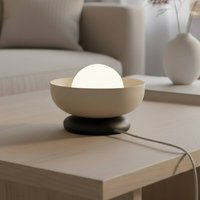 EMIBIG LIGHTING Bordslampa Ozzy LN1, beige, stål/glas, höjd 13 cm, G9