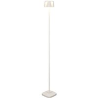 LED-Akku-Stehlampe Nice, weiß, Aluminium, IP54, Dimmer, CCT