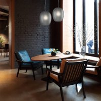 Casablanca Anua hanging light two-bulb matt grey