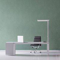 Lampe de table LED MAULjaval, argent, 120 cm, à intensité variable, pied à pince