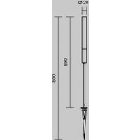 Maytoni, borne lumineuse LED Flare, 59 cm, piquet, graphite, IP65