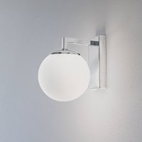 Argon LED-vägglampa Aseor, glas, krom