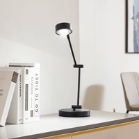 Lindby Jyla table lamp, 36 cm, matt black, GX53, flexible