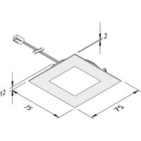 Hera Recessed LED furniture light FAQ 68 stainless steel 4W 3,000K