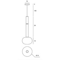 miloox by Sforzin Suspension Mose, or, hauteur d'abat-jour 39 cm, 1 lampe, verre