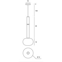 miloox by Sforzin Hänglampa Mose, guld, skärmhöjd 39 cm, 1 lampa, glas