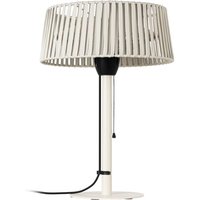 Lucande Tisch-Heizstrahler Pyravo, beige, Alu, 70 cm, IP44