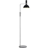 Dimmbare Stehleuchte Larry, schwarz-messing