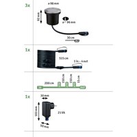 Paulmann Plug & Shine Lampe encastrable LED 4,5W, lot de 3