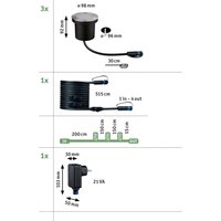 Paulmann Plug and Shine LED recessed light 4.5W set of 3