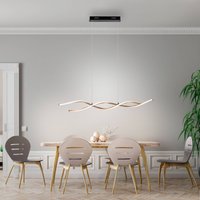 Paul Neuhaus Polina LED pendant light, gold, metal, dimmable