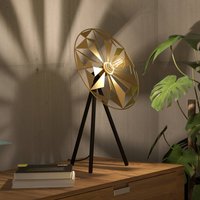 EGLO Lampe à poser Castanuelo, noire/dorée