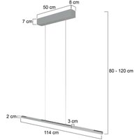 Steinhauer Hänglampa Bande, upp/ner, stål, 120 cm, CCT, dimmer