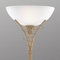 Searchlight Timeless Lineas antique brass floor lamp