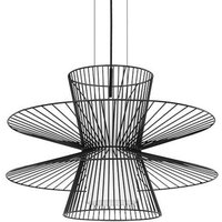 Beacon Lighting Beacon pendellampa Dulverton Ø 58 cm svart metall glas