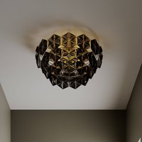 By Rydéns Monarque ceiling light, chrome/black