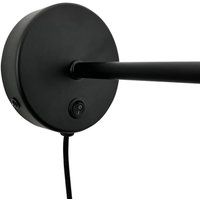 Dyberg Larsen applique murale Stoke, noir, Ø 20 cm, métal
