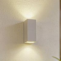 Lucande utomhusvägglampa Xava, upp/ned, vit, 2 lampor, GU10