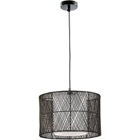 Viokef Hänglampa Grido med bambuskärm, svart