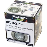 MEGATRON LED spotlight Decoclic Set GU10 4,5 W LED, iron