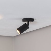 Argon Ceiling spotlight Sado black steel adjustable 1-bulb angular