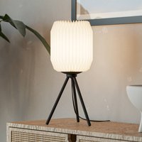 EGLO Belgrave bordslampa, höjd 44 cm, svart/vit, metall/papper