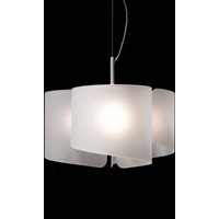 Selène Papiro pendant light, 3-bulb, satinised