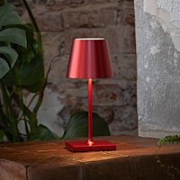Sigor Lampe de table LED rechargeable Nuindie mini, Easy Connect, rouge,