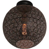 Freelight Oronero taklampa, Ø 30 cm, svart/guldfärgad, metall