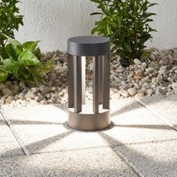 Lindby LED pedestal light Jordis, 22 cm, anthracite, aluminium