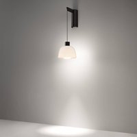 Bover LED-vägglampa Drep A/01, opalvit, glas, 2 700 K
